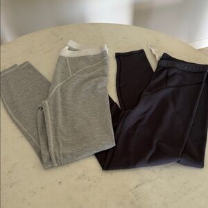 Fabletics Gray and Black Leggings Duo